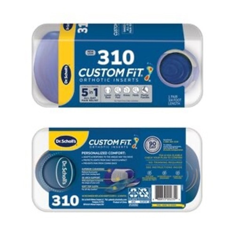 Dr. Scholl's Custom Fit Orthotics 3/4 Length Inserts, CF 310 Insoles Unisex, New